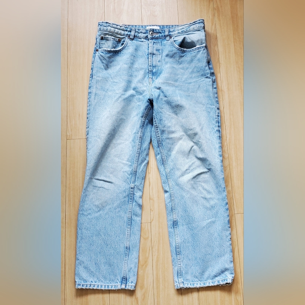 Zara Button Fly Mom Jeans